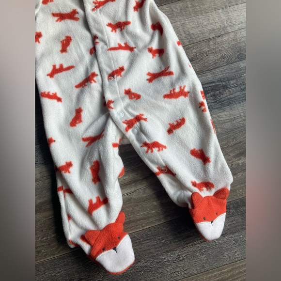 Carter’s Newborn Fox Baby Footie Sleeper Unisex - Picture 3 of 6